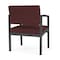 Lesro Lenox Steel Wide Guest Chair Metal Frame, Charcoal, RF Nebbiolo Upholstery LS1201 - alternate 3